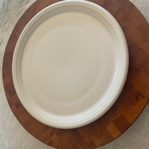 Fiesta Homer Laughlin chop plate 13” white - Picture 1 of 7